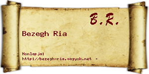 Bezegh Ria névjegykártya